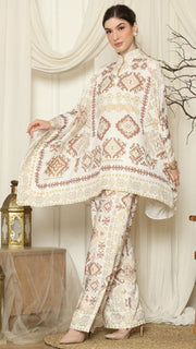 White Ikat Gold HC Pants Set