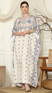 Ivory Sumba Ikat Short Kaftan