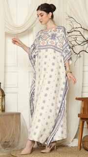 Ivory Sumba Ikat Short Kaftan