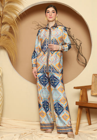 Blue Antique Pant Set