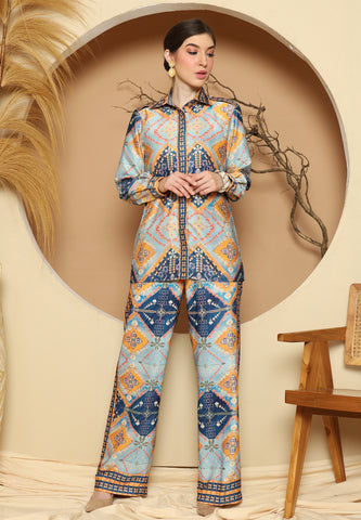 Blue Antique Pant Set