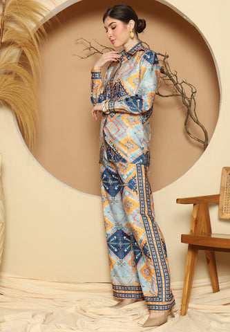 Blue Antique Pant Set