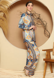 Blue Antique Pant Set