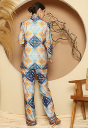 Blue Antique Pant Set