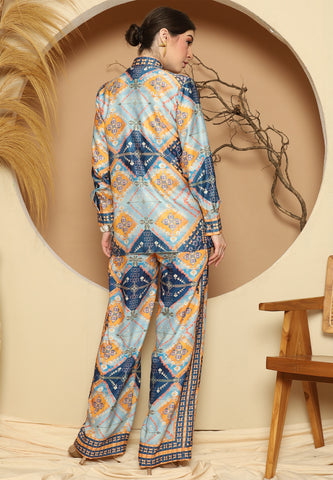 Blue Antique Pant Set