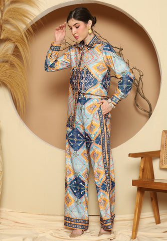 Blue Antique Pant Set