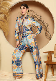 Blue Antique Pant Set