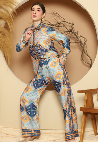 Blue Antique Pant Set