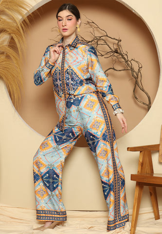 Blue Antique Pant Set