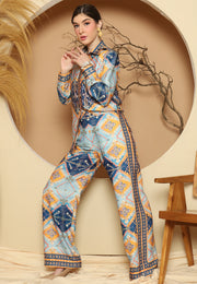 Blue Antique Pant Set