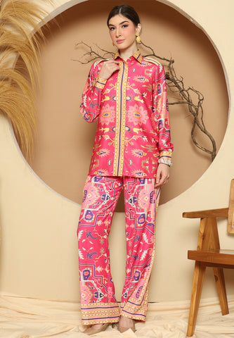 Pink Tiles Pant Set