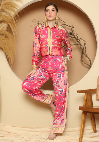 Pink Tiles Pant Set