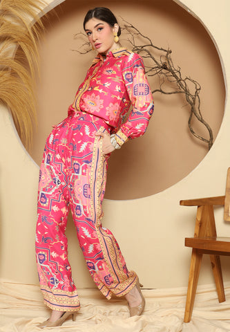 Pink Tiles Pant Set