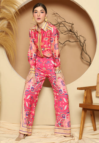 Pink Tiles Pant Set