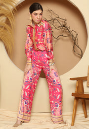 Pink Tiles Pant Set