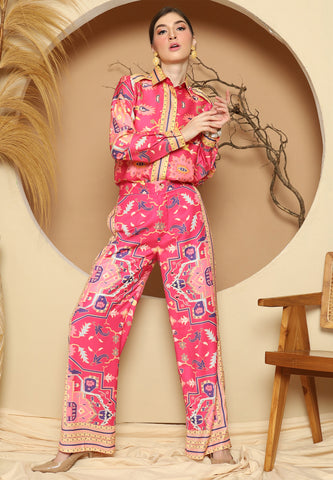 Pink Tiles Pant Set