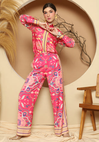 Pink Tiles Pant Set