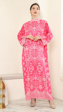 Pink Songket Long Dress