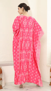 Pink Songket Short Kaftan