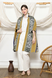 Mustard Handwoven Ikat Cape