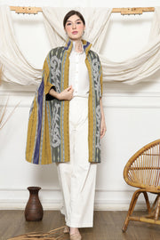 Mustard Handwoven Ikat Cape