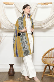 Mustard Handwoven Ikat Cape