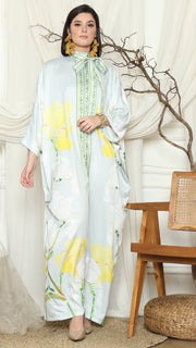 Green Orchid Long Kaftan