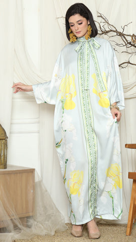 Green Orchid Long Kaftan