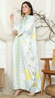 Green Orchid Long Kaftan