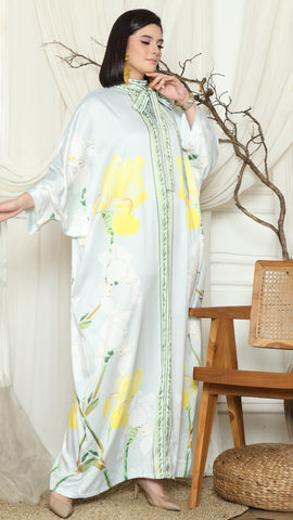 Green Orchid Long Kaftan