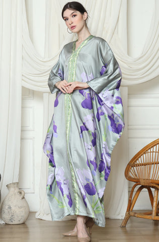 Purple Orchid Long Kaftan