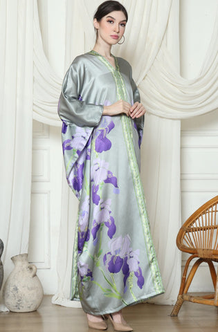 Purple Orchid Long Kaftan