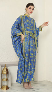 Blue Lime Songket HC Long Kaftan