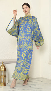 Blue Lime Songket Dress