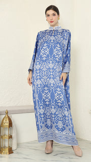 Blue Songket Long Dress