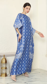 Blue Songket Short Kaftan