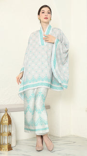 Sea Salt V-neck Songket Sarong Set