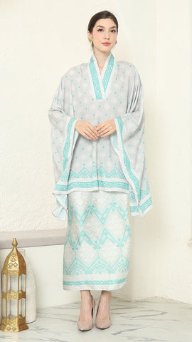 Sea Salt V-neck Songket Sarong Set