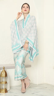 Sea Salt V-neck Songket Sarong Set