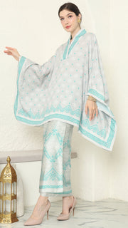 Sea Salt V-neck Songket Sarong Set