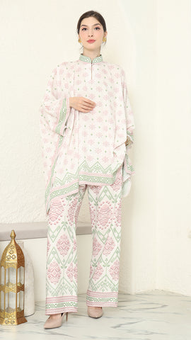 Baby Pink Songket Pants Set