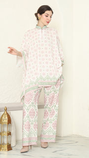 Baby Pink Songket Pants Set