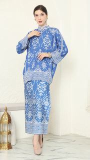 Blue Songket Sarong Set