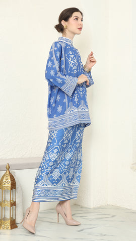 Blue Songket Sarong Set