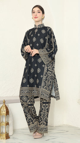 Black Gold Tunic Bali Pants Set