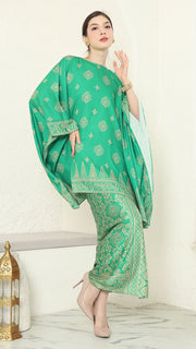 Green Gold R-neck Bali Sarong Set