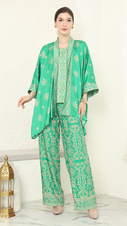 Green Gold Kutubaru Bali Pants Set