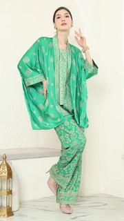 Green Gold Kutubaru Bali Pants Set