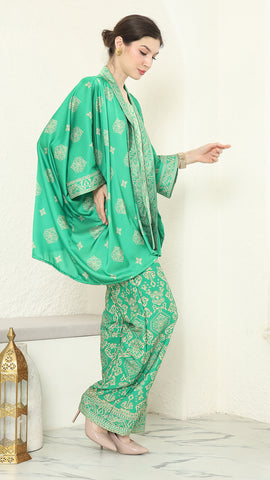 Green Gold Kutubaru Bali Pants Set