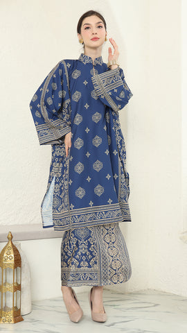 Blue Gold Tunic Bali Sarong Set